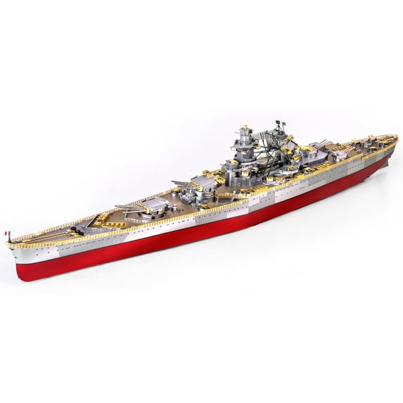 Piececool 3D Metal Puzzles, Richelieu Battleship Military Watercraft Warship Models Kit -300 Pcs