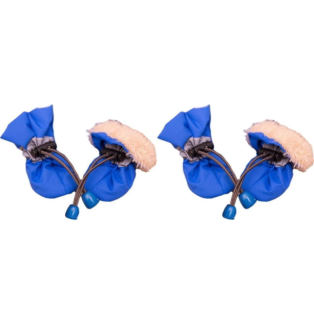 TQEHS Botas protectoras para patas de perro, antideslizantes, para invierno, con correas reflectantes, impermeables, cálidas, para perros pequeños y medianos, talla S4W4