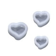 thumbnail image 5 of KAKOWELY 3PCS DIY Heart Shaped Silicone Mold Multi-purpose DIY Crystal Drop Mold Mirror Surface Heart-shaped Silicone Mold Creative DIY Jewelry Cake Mold for Home Store Studio Use White, 5 of 5