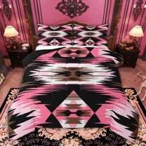 Castle Fairy Boys Girls Bohemian Aztec Twin Comforter Sets,Exotic Style Bedding Set