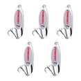 thumbnail image 4 of 5 Piezas Cucharas de Pesca Señuelos de Pesca para Cebos de Pesca Lanzados a Gran Distancia Cebos y señuelos para lubinas para Aparejos de Pesca Tipo Plata 14g, 4 of 8