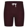 thumbnail image 4 of Penkiiy Men's Solid Color Casual Outdoor Sports Pocket Lace-up Elastic Shorts Mens Versatile Shorts XXXL Wine On Clearance, 4 of 6