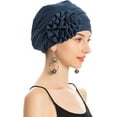 thumbnail image 5 of Dalrosia Women Turban Beanie Hat with Flower Chemo Headwear Elastic Head Wrap Cap, 5 of 7