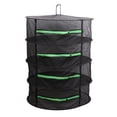 thumbnail image 2 of DOLITY 4 Layer Round Waterproof Collapsible Drying Rack Hanging Herb Drying Rack, Breathable, Quick-drying Black + Green Zipper, 2 of 8