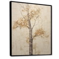 thumbnail image 2 of Designart "Solitary Beige Maple Serenity II" Tree Maple Floater Framed Wall Art Living Room, 2 of 5