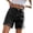 A-Black1418, variant on XIAONU Solid Denim Shorts for Women Frayed Hem Denim Stitching Casual Wear Shorts