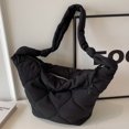 thumbnail image 1 of Bolso de hombro acolchado para mujer, bolso de mano versátil de Color sólido, bolso diario para mujer, 1 of 9