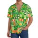 thumbnail image 1 of Balery St Patrick's Day6 Camisa Casual de Manga Corta con Botones para Hombre, Texturizada, Estilo Cubano, para Playa, Verano-4X-Large, 1 of 5