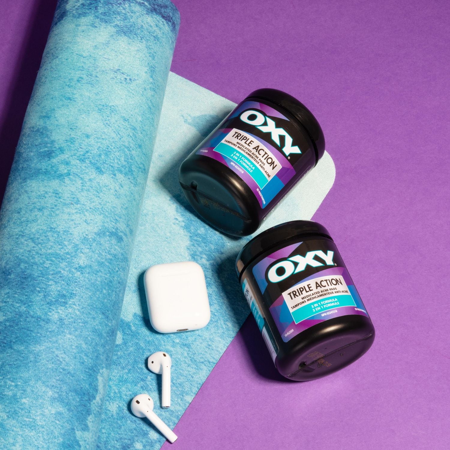 OXY Triple Action Cleansing Acne Pads with Salicylic Acid, For Mild Acne, Frequent Recurring Breakouts, and Combination Skin, 115ct