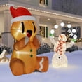 thumbnail image 5 of 5.5ft Christmas Inflatable Gingerbread Man,Cute Christmas Sitting Gingerbread Man Blow Up Yard Decorations with Build-in LED Lights,Christmas Inflatable Decorations for Outdoor Indoor Lawn Garden, 5 of 7