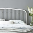 thumbnail image 7 of Headboard, Queen Size, Metal, White, Modern Contemporary Urban Design, Bedroom Master Guest Suite, 7 of 7