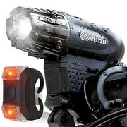 Super Bright USB Rechargeable Bike Light - Blitzu Gator 320 POWERFUL Bicycle Headlight - TAIL LIGHT INCLUDED. 320 Lumens LED Fro