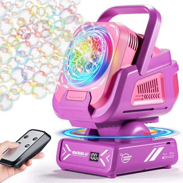 Máquina de burbujas Belemar con luces RGB y control remoto, recargable