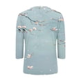 thumbnail image 4 of AGWOLF 3/4 Length Sleeve Shirts for Women Dressy Casual V Neck Tunic Tops Loose Fit Floral Print Shirt Boho Summer Tops Multicolor S, 4 of 8
