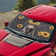 thumbnail image 5 of Xixirimido Car Windshield Sun Shade Foldable Sunshade Front Window Cover Sun Visor for Trucks SUVs Sedan Universal Car Interior Accessories, Highland Cattle Sunflower Leopard, 5 of 8