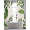 thumbnail image 5 of Green Leaves Sheer Curtains 108 Inch Length 2 Panels Set Window Treatments, Tropical Summer Botanical Watercolor Elegant Rustic Rod Pocket Semi Curtains for Living Room/Bedroom/Kitchen, 104"W x 108"L, 5 of 7