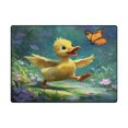 thumbnail image 2 of Area Rug Indoor 63"x48"in Non-Slip Wear Resistant Floor Mats Soft Large Carpets for Living Room Bedroom Home Decor Yellow Duck and Butterfly, 2 of 7