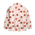 thumbnail image 5 of Uorisanigo Girls Half Zip Collar Sweatshirts Casual Strawberry Print Long Sleeve Pullover Jackets Fashion Fall Winter Clothes Athletic Sweatshirts Pullover Jacket Outerwear, 5 of 7