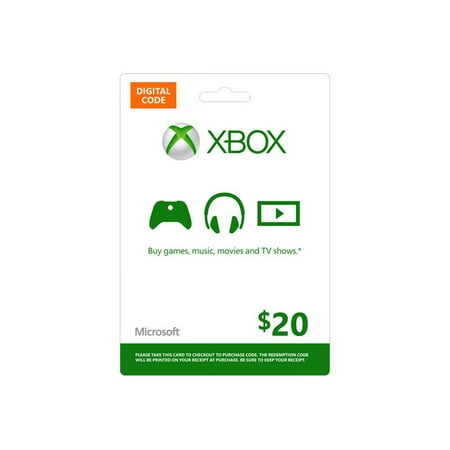 Microsoft $20.00 Xbox Digital Gift Card