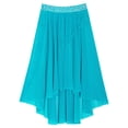 thumbnail image 3 of Zaldita Kids Girls Long Sheer Ballet Dance Skirt Shiny Elastic Waist Lyrical Dance Maxi Skirt Ballerina Dancewear Sky Blue 10, 3 of 6