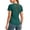 Green, variant on Women's Mesh Back Split Raglan Short Sleeve Workout T-Shirt, Curved Hem Quick Dry Athletic Casual Top for Running Gym Daily Wear
