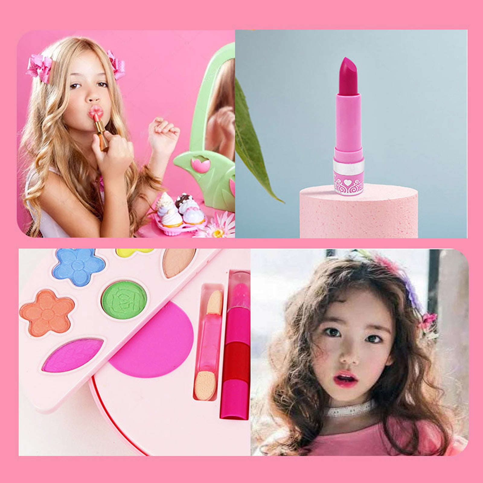 Kids Makeup Kit for Girl Make up Remover Real Washable Princess Set Non  Toxic for sale online