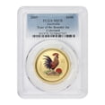 thumbnail image 1 of Australia 2005 Gold $100 Year of the Rooster Colorized PCGS MS70 Perth Mint Coin, 1 of 2