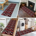 thumbnail image 5 of Red Black Geometric 2'x6' Runner Rugs for Hallway Kitchen Bedside Non Slip Washable, Abstract Art Diamond Modern Entryway Rug Runners with Rubber Backing, Long Carpet Runner for Laundry Room, 5 of 8