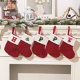 thumbnail image 2 of Christmas Stockings Decorations Knitted Socks with Letter Knit Stocking, Alphabet Pendant Gift Bag Xmas Stockings Personalized, 2 of 5