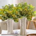 thumbnail image 6 of AYktou 2 Pcs Artificial Plants Leaves Greenery Plants, 13.8 Inch Sprawling Plants Leaves Gradient Color Texture Faux Plants Bouquet Fillers for Vase Floral Arrangement Table Centerpiece Home Decor, 6 of 6