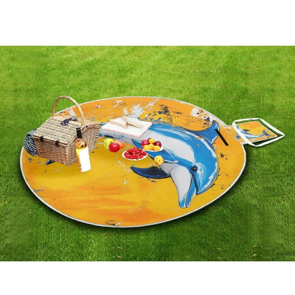 Picnic Blankets Teencool Beach Blanket Creatively Sunny Splash Pattern Outdoor Blanket for Travel