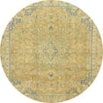 thumbnail image 1 of Ahgly Company Indoor Round Abstract Chrome Gold Yellow Abstract Area Rugs, 7' Round, 1 of 6
