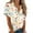 Z#77-Beige, variant on Button Down Shirt Women Cotton Short Sleeve Blouses V Neck Collared Button Up Summer Beach Tops