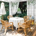 thumbnail image 4 of Outdoor Curtains for Patio Waterproof, Daisy Spring Floral Outdoor Privacy Panels Grommet, Farmhouse Botanical Green Leaves Wooden Blackout Outside Curtains for Porch/Cabana 54"x108", 1 Panel, 4 of 8