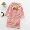 thumbnail image 4 of Toddler Robes Robes for Kids Cartoon Bathrobes Hooded Warm Flannel Night-Robe Sleepwear Pajamas Kids Spa Robes Bath Robe for Girls 7-8 Years, 4 of 4