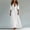 White, variant on QUNYINEY Black Women Dresses Long Puff Short Sleeve Summer Cotton A Line Dress Slim Fit Flowy V Neck Casual Button Dresses