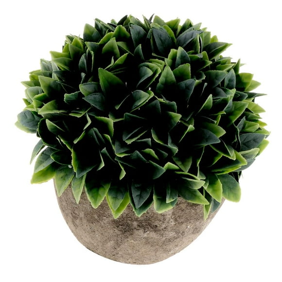 Pintura en aerosol Melaleuca artificial Bonsai Planta en maceta realista Blanco