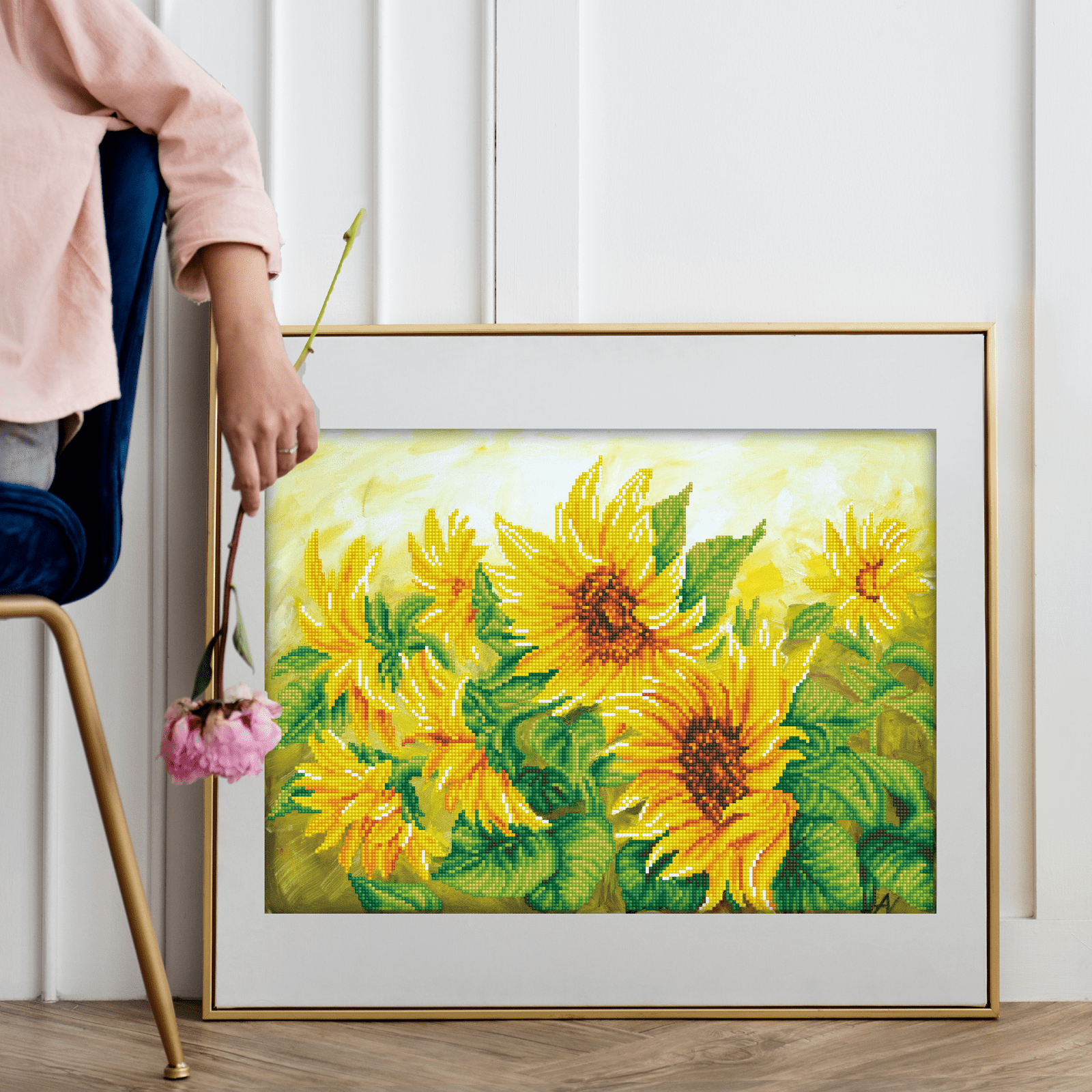 Diamond Dotz Hazy Daze Sunflowers Diamond Painting Kits for Adults - Diamond Art Kits a Relaxing Creative Craft Kit with Dotz Gems 16.1x22.4