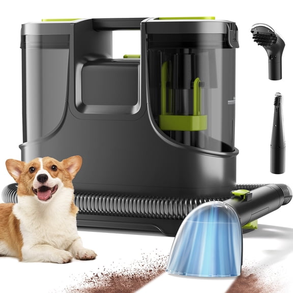 Upholstery Carpet Cleaner, Aeitto 15Kpa Powerful Suction Portable Spot and Stain Cleaner for Stairs/Furniture/Rug, Green