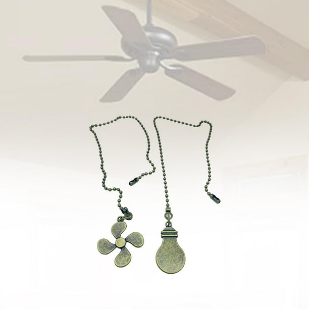 Sourcing Map - Cadena Para Ventilador De Techo, 2 Unidades, Tono Plata