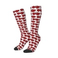 thumbnail image 2 of Bingfone Compression Socks for Women and Men Long Socks for Running Athletic Cycling Nurse-Cute Red Crab, 2 of 8