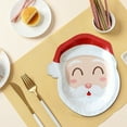 thumbnail image 3 of OKKVV Christmas Shaped Disposable Paper Plates 10pcs, Santa, Reindeer, and Tree Designs, Party Tableware, Festive Holiday Dinner Plates for Home and Gatherings(A), 3 of 6
