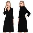 thumbnail image 3 of Women Kimono Robes Long Knit Bathrobe Soft Robe Casual Ladies Loungewear S-2XL, 3 of 5