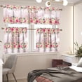 thumbnail image 3 of Cross Floral Kitchen Curtains, Decor for Home Valances for Windows,Kitchen Curtains and Valances Set Fall Decorations for Home Kitchen Window Curtains Over Sink Small Kitchen Curtains, 3 of 5