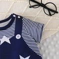 thumbnail image 4 of Baby Boy Girl Clothes Plaid Romper Jumpsuit Short Sleeve One-Piece Bodysuit Summer Outfit,24M(18-24 Months),Navy, 4 of 5