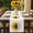 White, variant on Yellow Sunflowers Table Runner - 70 Inch Long, Kitchen Dining Table Runner Dresser Scarves, Floral Rustic Abstract Black Farmhouse Decor for Coffee Tables Wedding Party Banquet