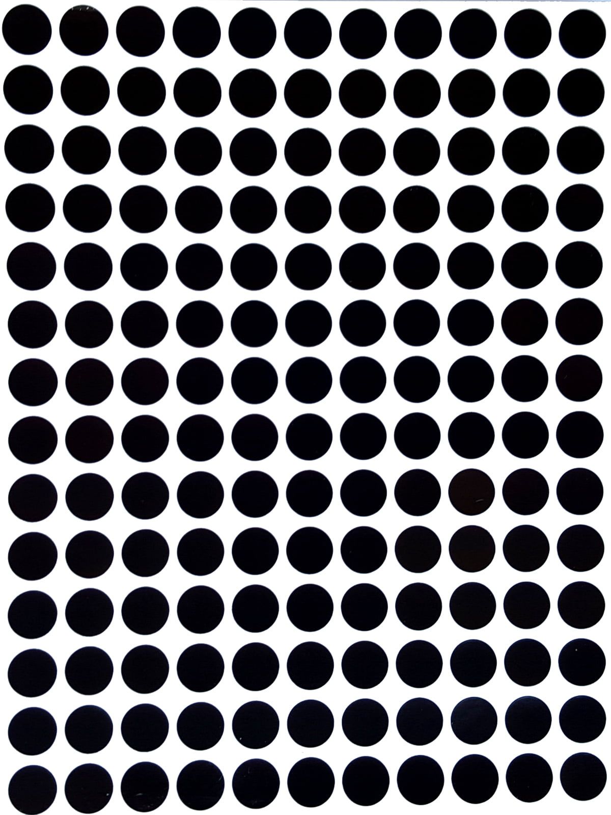  Ouzoustate 1400 PCS Black Circle Dot Stickers 3/4 Round Color  Coding Label Stickers : Office Products