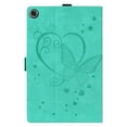 thumbnail image 3 of Case for Samsung Galaxy Tab A9 Plus 11.0" (2023) SM-X210/X215/X216, Multi-Angle Viewing Stand Cover with Card Slots, Heart Love Pattern PU Leather Flip Protective Tablet Case, Green, 3 of 9