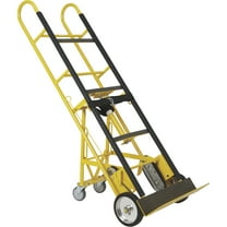 Strongway Industrial Appliance Hand Truck, 1200-Lb. Capacity, 2- or 4-Wheel Position, Rubber-Coated Steel Frame