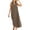 Coffee, variant on Ytndtr Summer Tank Dresses for Women V Neck Collared Maxi Dress Casual Loose Swing Vacation Fashion Solid Sundress